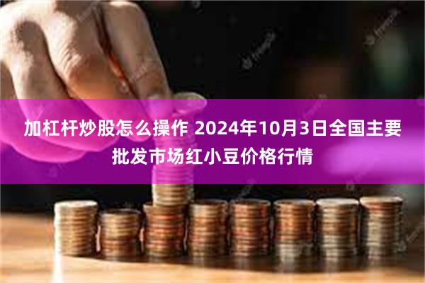 加杠杆炒股怎么操作 2024年10月3日全国主要批发市场红小豆价格行情