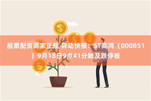 股票配资哪家正规 异动快报：ST高鸿（000851）9月18日9点41分触及跌停板